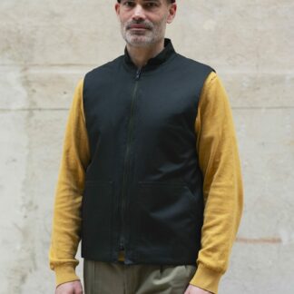 Gilet sergé coton vert sapin